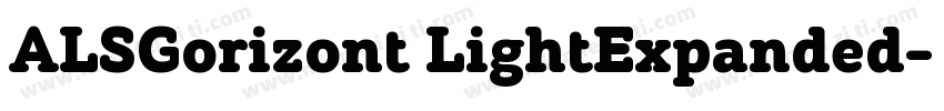 ALSGorizont LightExpanded字体转换